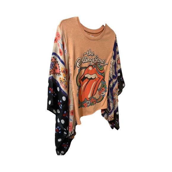 Rolling Stones Graphic Short Sleeve Top - Tan - Picture 2 of 3